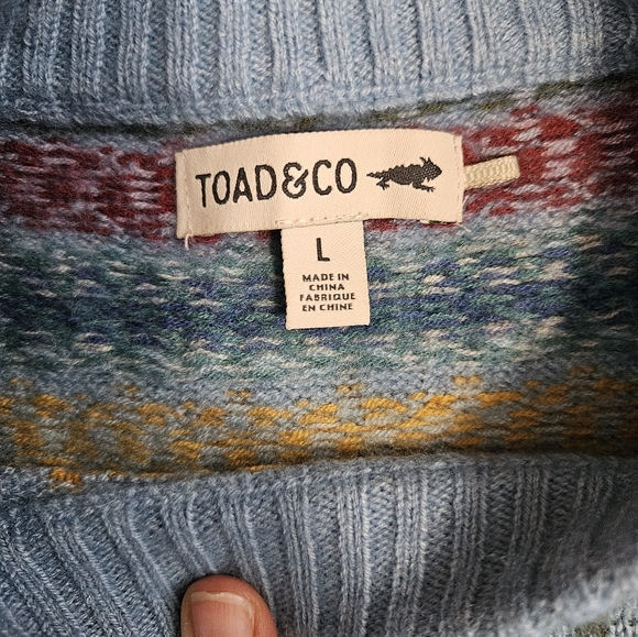 Toad & Co Womens Blue Cazadero Sweater - Picture 4 of 7